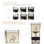 Sakurab Schermaschine, Profi Haustier Grooming Clipper Kits Leise Tierhaarschneider haarschneidemaschine