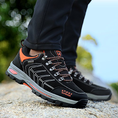 NEOKER Wanderschuhe Trekking Schuhe Herren Damen Sports Outdoor Hiking Sneaker Armee Grün Blau Schwarz Grau 36-48