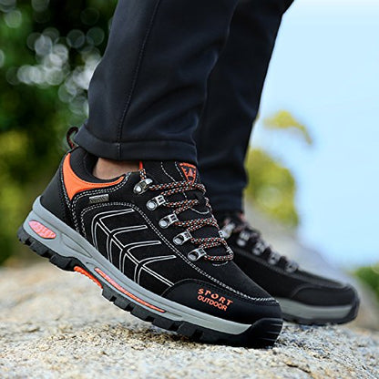 NEOKER Wanderschuhe Trekking Schuhe Herren Damen Sports Outdoor Hiking Sneaker Armee Grün Blau Schwarz Grau 36-48