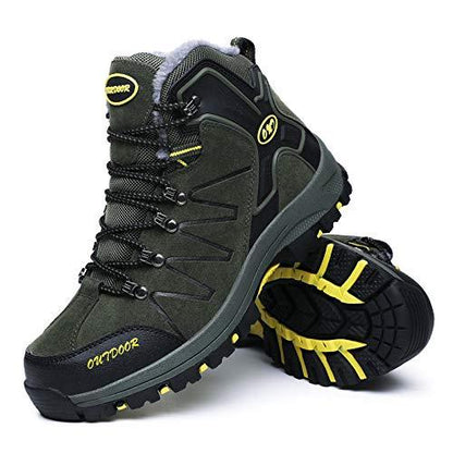 FansGemacht Winter Stiefel Herren Schnee Stiefel Wasserdichte Warm Gefütterte Knöchelstiefel Outdoor-Stiefel