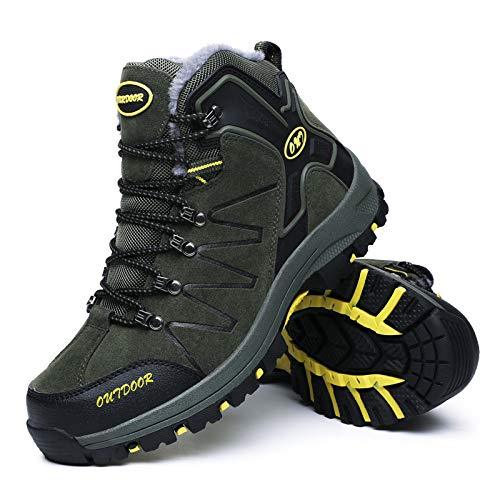 FansGemacht Winter Stiefel Herren Schnee Stiefel Wasserdichte Warm Gefütterte Knöchelstiefel Outdoor-Stiefel