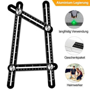 Fansgemacht Faltregel zur Messung mehrerer Winkel Aluminiumlegierung
