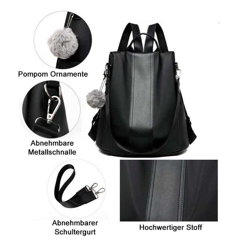 FANSGEMACHT Antidiebstahle Doppelschultertasche