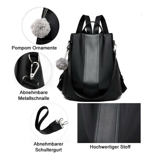 FANSGEMACHT Antidiebstahle Doppelschultertasche