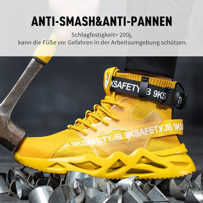 FansGemacht Gewebte atmungsaktive Arbeitsschuhe mit Stahlkappe