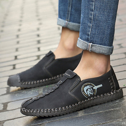 FansGemacht sommer Leder Casual Schuhe Männer Handgemachte Vintage Schuhe