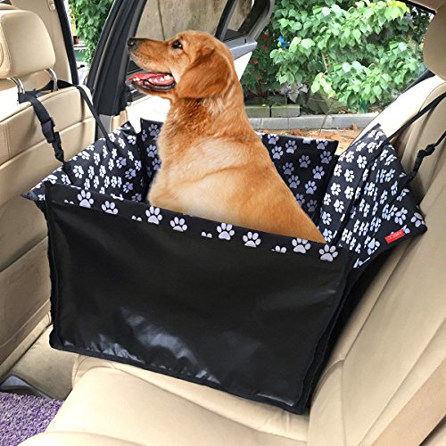 Sakurab Hunde Autositz Einzelnsitz Für Rückbank MATCC Wasserdicht Hund Autositzbezug Autositz Für Haustier