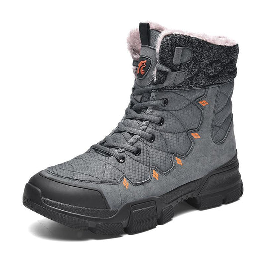 fansgemacht Winterwarme, rutschfeste, wasserdichte Wanderschuhe für Herren
