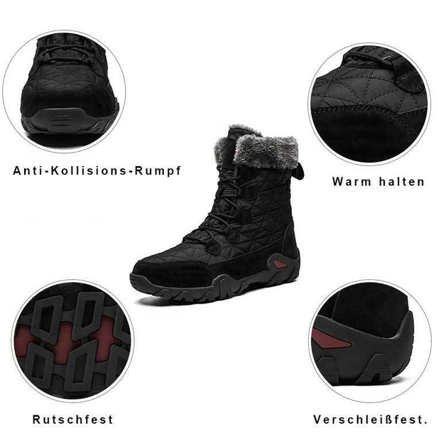 FansGemacht Herren Martin Stiefel Lässige High-Top Warme Schneestiefel