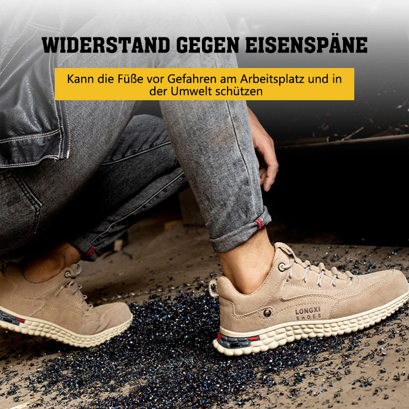 Fansgemacht Anti-Smashing und Anti-Piercing Stahl Zehen bequeme Leder Sicherheitsschuhe