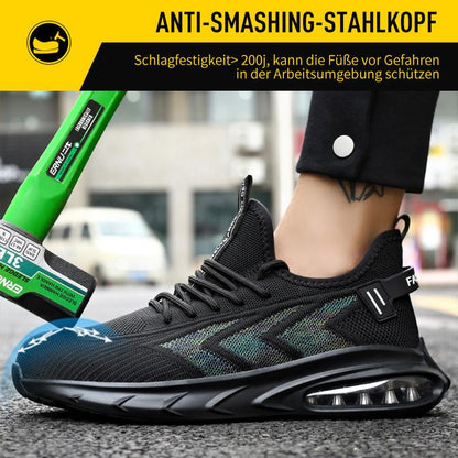 Fansgemacht Atmungsaktive Sicherheitsschuhe mit geflochtener Stahlkappe