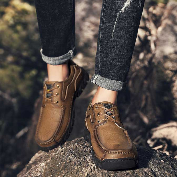Neue Herren Freizeitschuhe wasserdicht rutschfest Wanderschuhe Lederschuhe