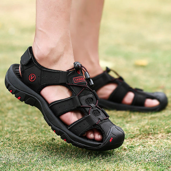 2019 Neue Große Größe Echtem Leder Rindsleder Männer Sandalen