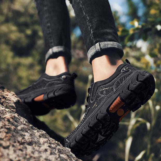 Neue Herren Freizeitschuhe wasserdicht rutschfest Wanderschuhe Lederschuhe