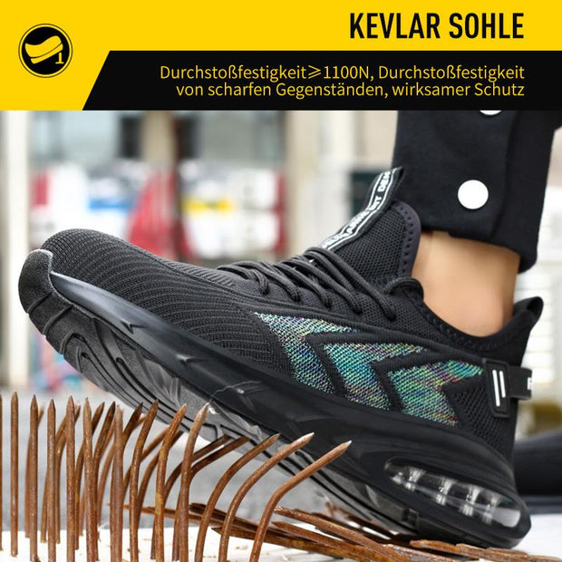 Fansgemacht Atmungsaktive Sicherheitsschuhe mit geflochtener Stahlkappe