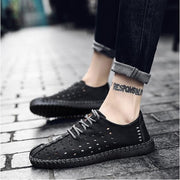 sommer Männer Atmungsaktiv Casual Schuhe  Handgemachte Vintage Schuhe
