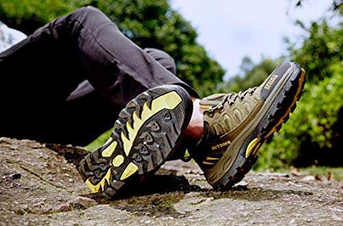 Skurab Wanderschuhe Trekking Schuhe Herren Damen Sports Outdoor Hiking Sneaker Armee Grün Blau Schwarz Grau 36-48