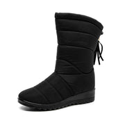 Fansgemacht Plus samtige Damen-Schneeschuhe mit Fransen