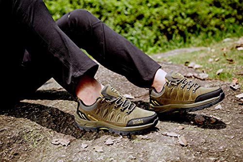 Skurab Wanderschuhe Trekking Schuhe Herren Damen Sports Outdoor Hiking Sneaker Armee Grün Blau Schwarz Grau 36-48