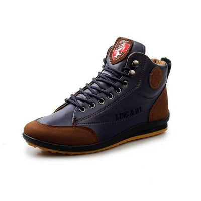 Fansgemacht Herren Stiefel lässig flache Retro Lederstiefel