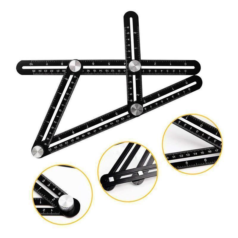 Fansgemacht Faltregel zur Messung mehrerer Winkel Aluminiumlegierung