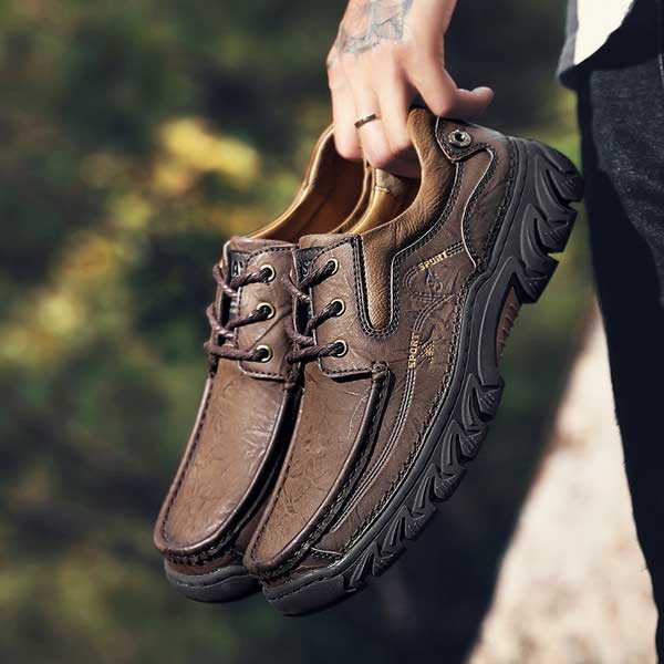 Neue Herren Freizeitschuhe wasserdicht rutschfest Wanderschuhe Lederschuhe