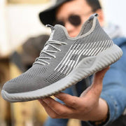 Sommer herren Outdoor Atmungsaktives Mesh Licht & Komfortable Stahl Kappe Schutzhülle Arbeit Schuhe
