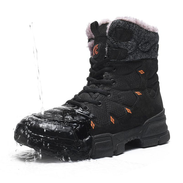 fansgemacht Winterwarme, rutschfeste, wasserdichte Wanderschuhe für Herren