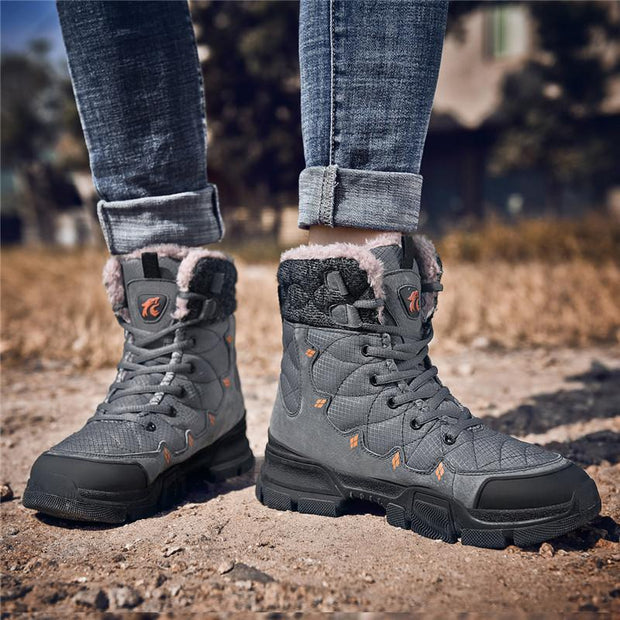 fansgemacht Winterwarme, rutschfeste, wasserdichte Wanderschuhe für Herren