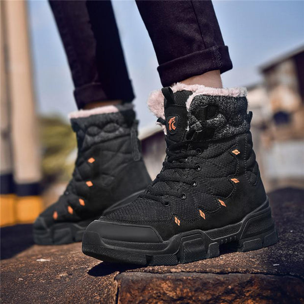 fansgemacht Winterwarme, rutschfeste, wasserdichte Wanderschuhe für Herren
