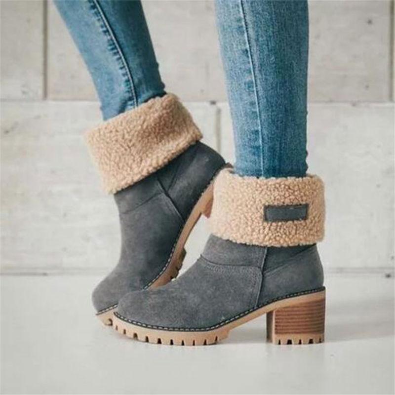 FansGemacht Warme Stiefel mit Fell