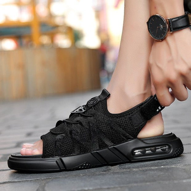Männer Sommer Sandalen Mesh Atmungsaktive Flache Schuhe