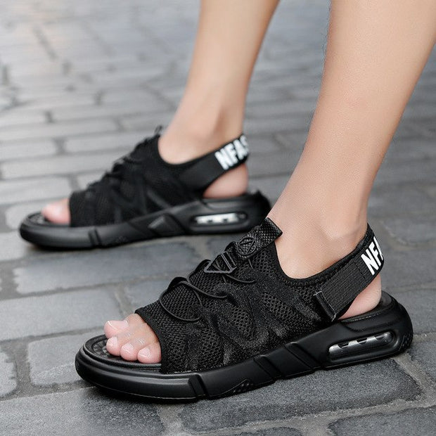 Männer Sommer Sandalen Mesh Atmungsaktive Flache Schuhe