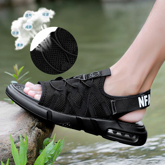 Männer Sommer Sandalen Mesh Atmungsaktive Flache Schuhe