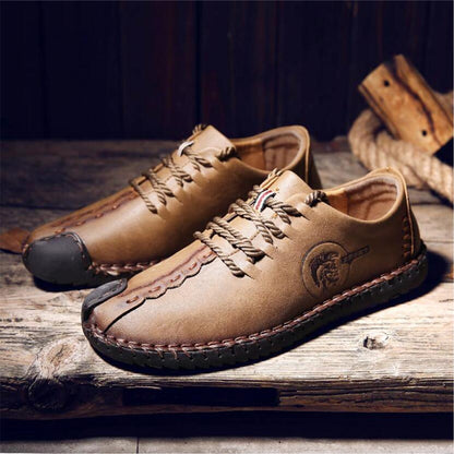 FansGemacht sommer Leder Casual Schuhe Männer Handgemachte Vintage Schuhe