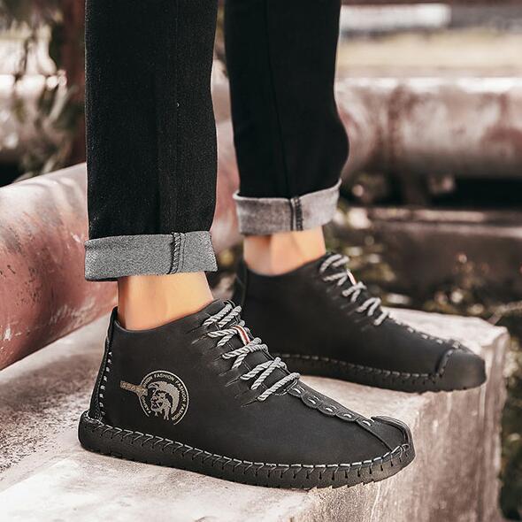 FansGemacht Männer Winter Stiefeletten Anti-Rutsch Leichte  Booties