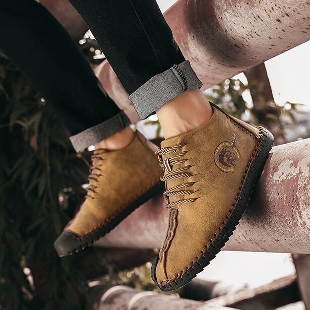 FansGemacht Männer Winter Stiefeletten Anti-Rutsch Leichte  Booties