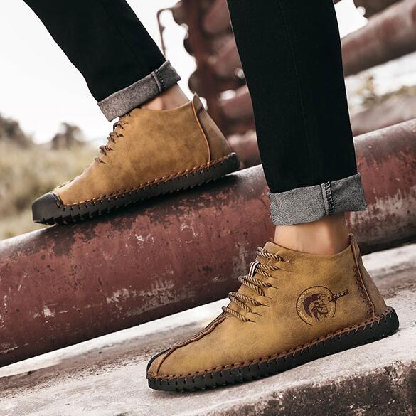 FansGemacht Männer Winter Stiefeletten Anti-Rutsch Leichte  Booties