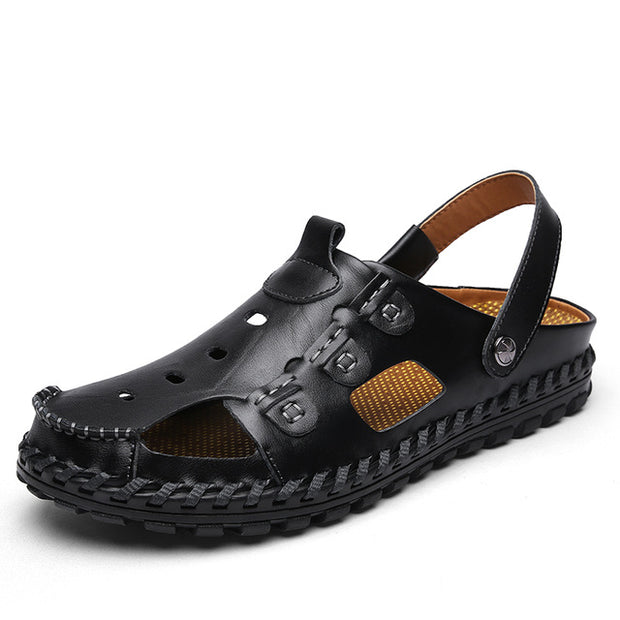 Sommer Echtem Leder Sandalen männer Casual Schuhe