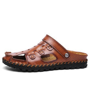 Sommer Echtem Leder Sandalen männer Casual Schuhe