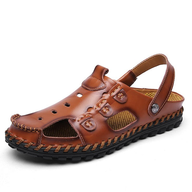 Sommer Echtem Leder Sandalen männer Casual Schuhe