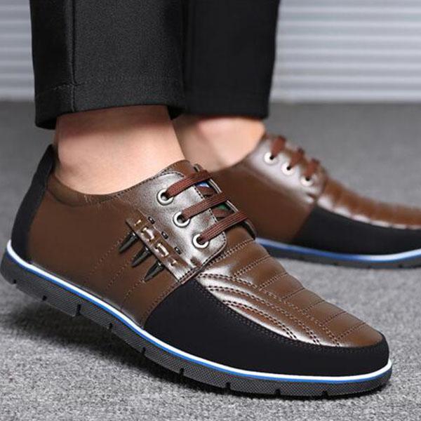 FansGemacht Sommer Atmungs Loch Echtem Leder Männer Schuhe
