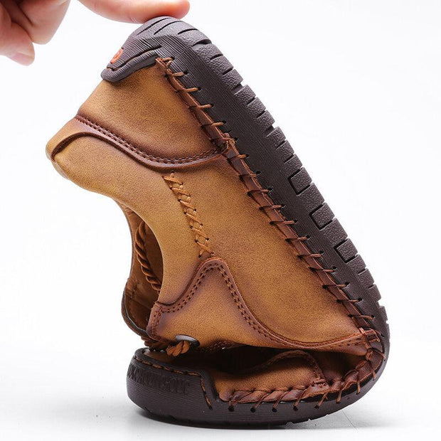FansgemachtLässige handgefertigte Lederschuhe mit weicher Sohle