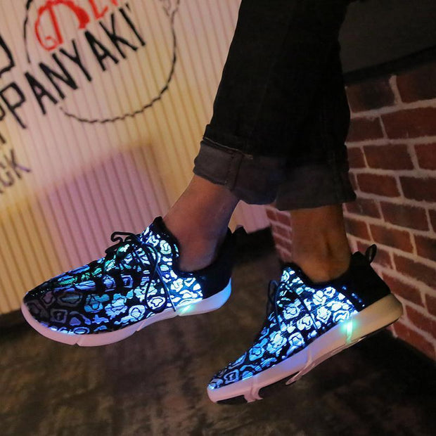 Bestsellrz® Optic Fiber Sneakers Lumakiks™ Black / 1