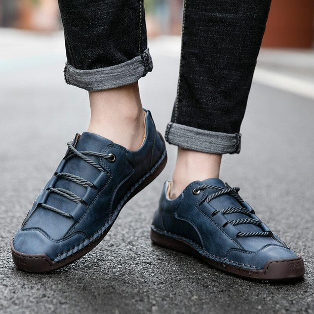 FansgemachtLässige handgefertigte Lederschuhe mit weicher Sohle